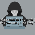 My explanation in the articles of the Cyber Security Hacking Series